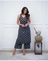 Pure cotton summer chic cut sleeves printed co-ord set - Eraya