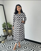 Beautiful black lined cotton co-ord set - Eraya