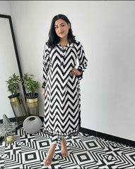 Beautiful black lined cotton co-ord set - Eraya