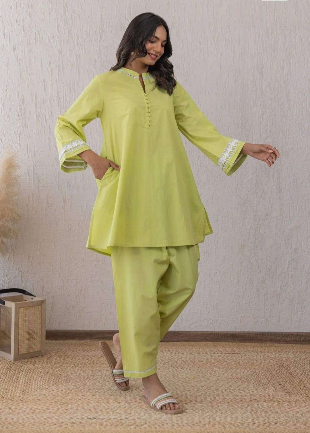 Beautiful potli button work co-ord set - Eraya
