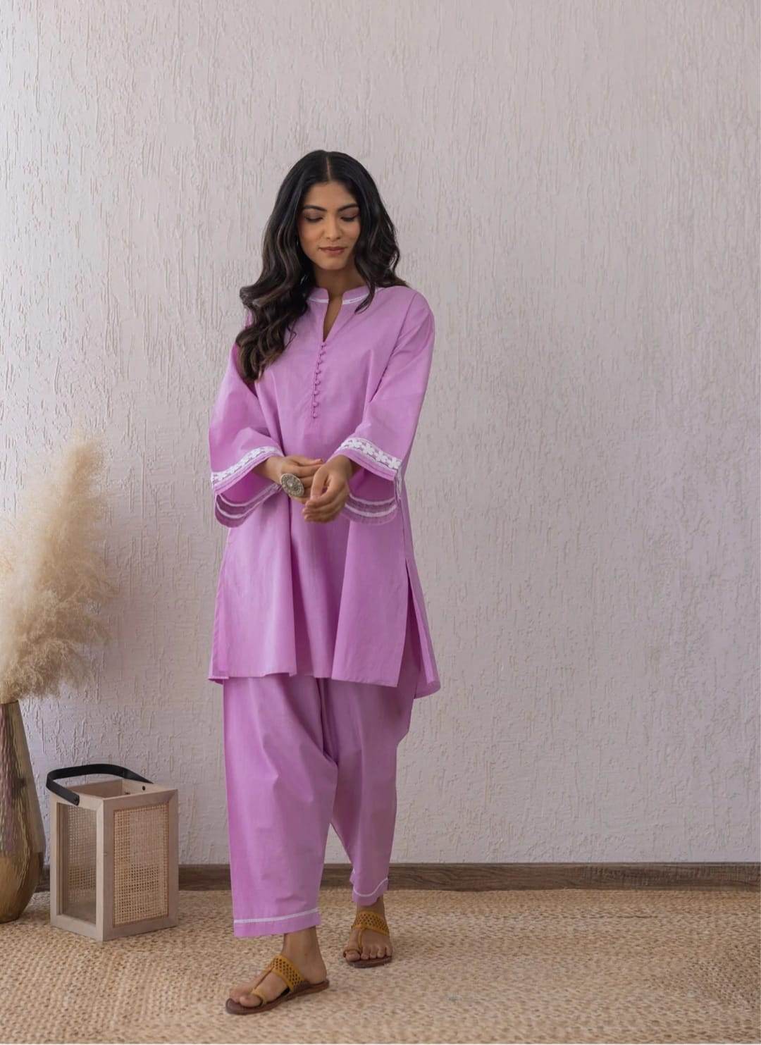 Beautiful potli button work co-ord set - Eraya