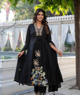 Pure cotton pintex work three piece kurti set - Eraya