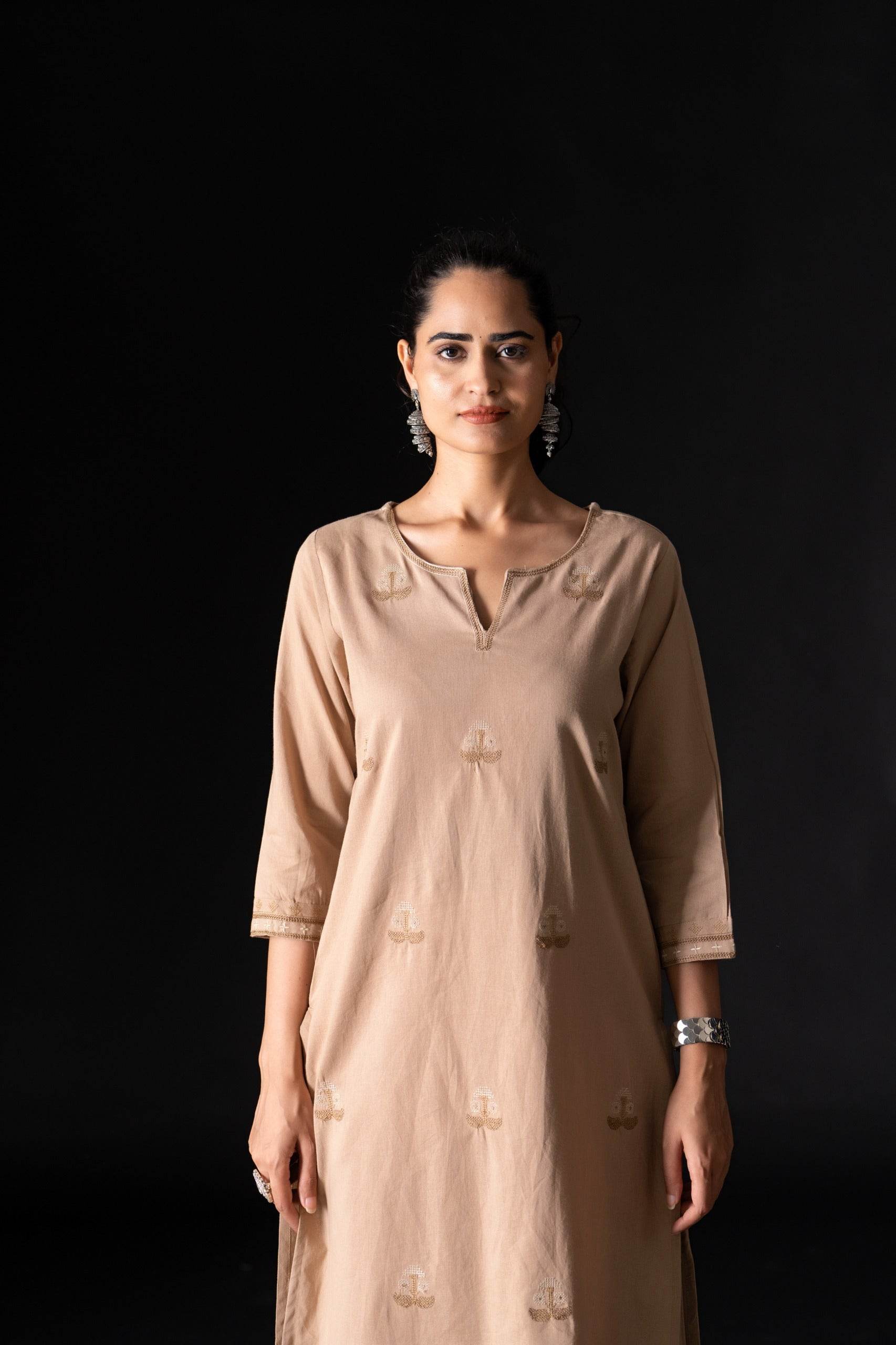 The house of khakhi- Fine embroidered kurta and plazo set - Eraya