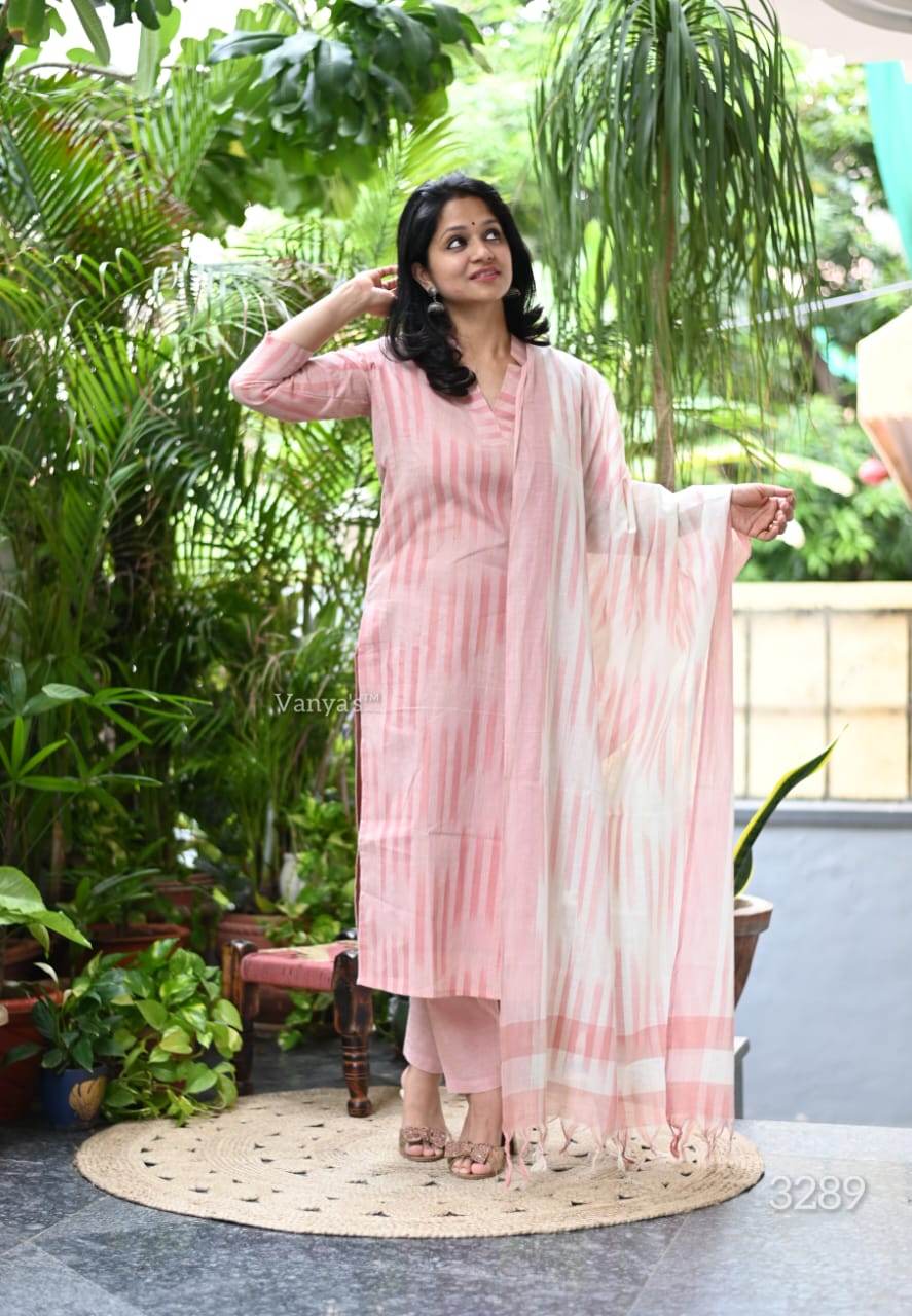 A south Indian elegance: premium south cotton kurta set- II - Eraya