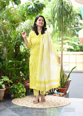 A south Indian elegance: premium south cotton kurta set - Eraya
