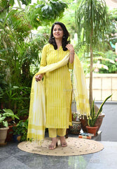 A south Indian elegance: premium south cotton kurta set - Eraya
