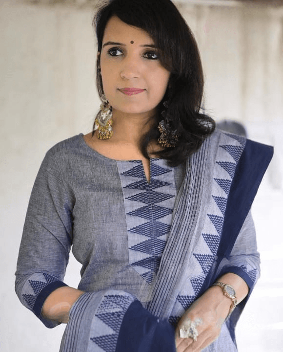 South cotton finish three piece handloon kurta set - Eraya