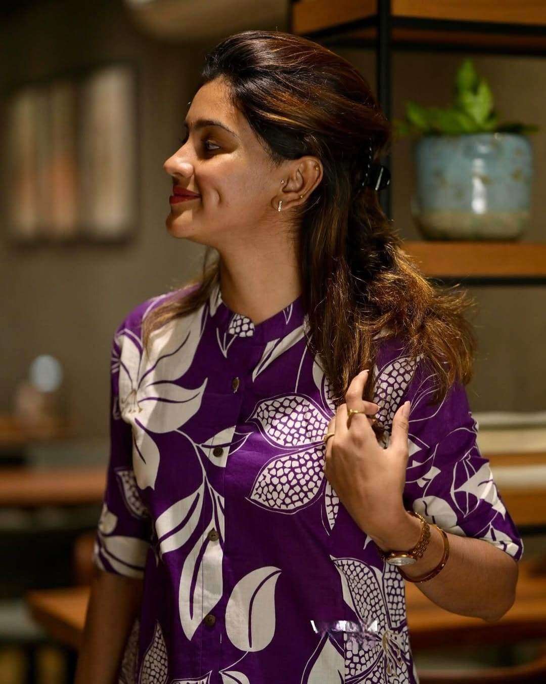 Fine floral vibrant colour kurti-plazo set - Eraya