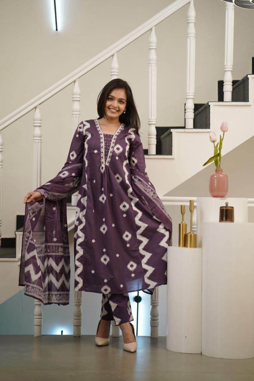 Designer sequence work three piece kurti set - Eraya