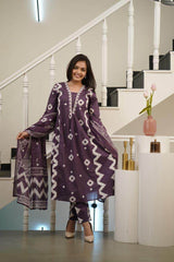 Designer sequence work three piece kurti set - Eraya