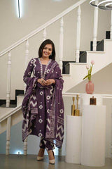 Designer sequence work three piece kurti set - Eraya