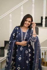 Designer sequence work three piece kurti set - Eraya