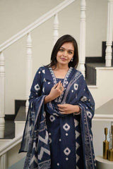 Designer sequence work three piece kurti set - Eraya