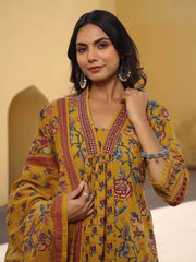 Intricate hand sequence work three piece kurti set - Eraya