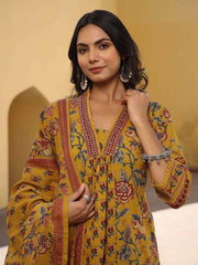 Intricate hand sequence work three piece kurti set - Eraya
