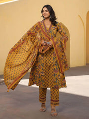 Intricate hand sequence work three piece kurti set - Eraya