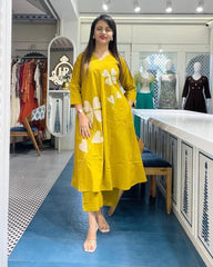 Stylish summer cotton co-ord set with patch work