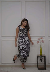 Designer sleeveless rayon printed co-ord set Eraya
