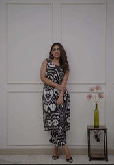 Designer sleeveless rayon printed co-ord set Eraya