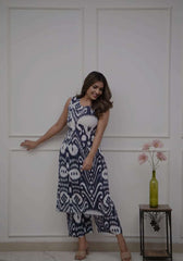 Designer sleeveless rayon printed co-ord set Eraya