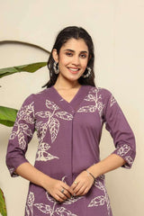 Floral digital printed cotton co-ord set Eraya