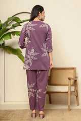 Floral digital printed cotton co-ord set