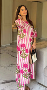 Hand block printed pure cotton co-ord set