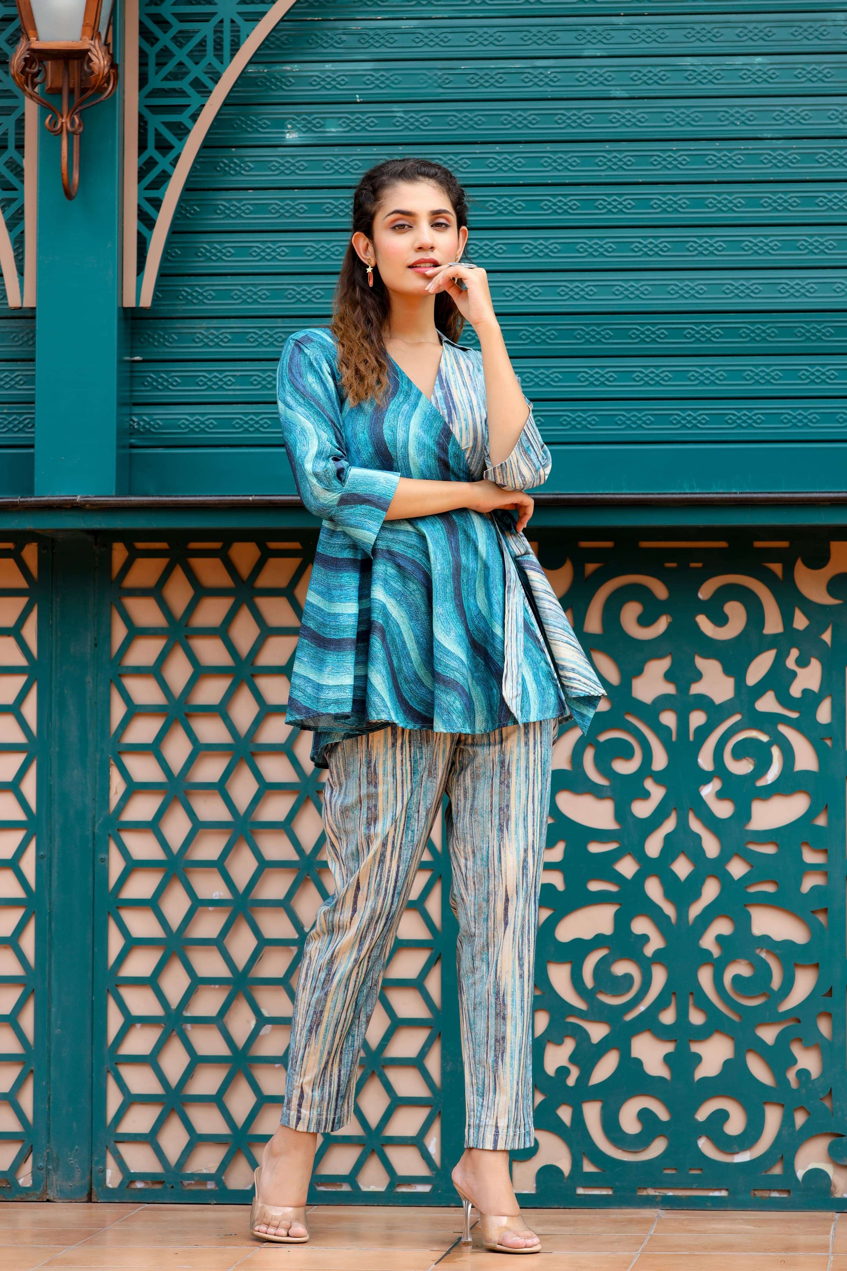 The flirty fit: Digital printed cotton co-ord set