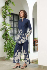 Bloom delight royal blue cotton co-ord set Eraya