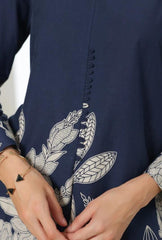 Bloom delight royal blue cotton co-ord set