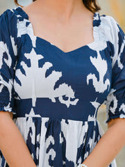 Breezy blue cotton midi-dress Eraya