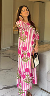 Hand block printed pure cotton co-ord set