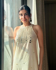 Sheesh shwet kurta -plazo set