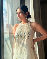 Sheesh shwet kurta -plazo set