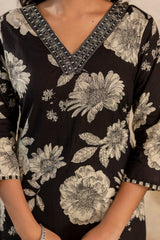 Pure cotton kurta set with printed dupatta and pants