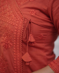 Classy comfortable cotton chikankari kurta set