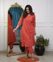 Classy comfortable cotton chikankari kurta set