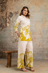 Classy cotton printed co-ord set