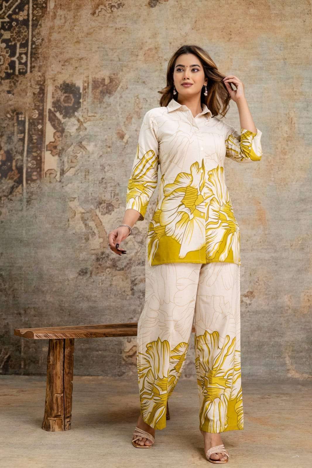 Classy cotton printed co-ord set