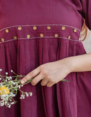 Designer peplum top cotton co-ord set