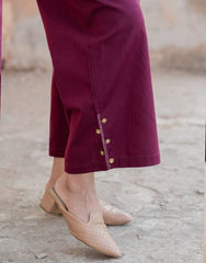 Designer peplum top cotton co-ord set