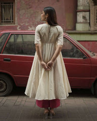 Chandra shashi anarkali kurta (set of 2)