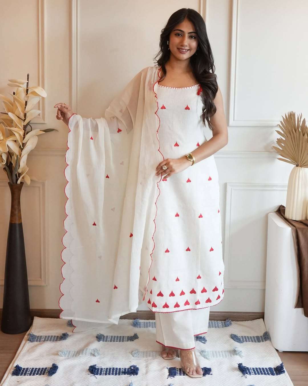 Heartly whispers-cotton cut sleeves kurti (set of 3)