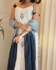 Breeze and bloom cotton kurti set (set of 3)