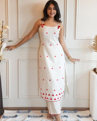 Heartly whispers-cotton cut sleeves kurti (set of 3)