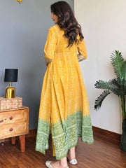 Faux georgette baggy style anarkali kurti (set of 3)