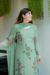 Beautiful chinon fabric long kurti (set of 3)