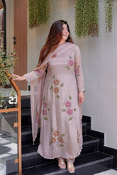 Beautiful chinon fabric long kurti (set of 3)