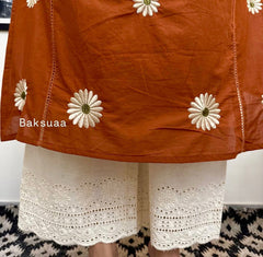 Hand embroidered pintex work kurti (set of 3)