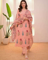 Finest Floral print Kurta (set of 3)